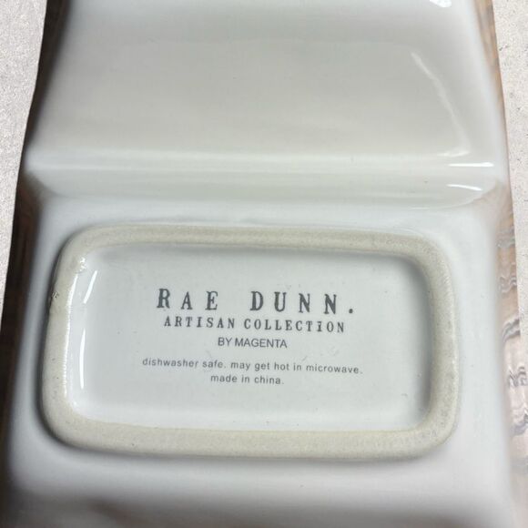 Rae Dunn 2 Section Snack Dish - Picture 2 of 5